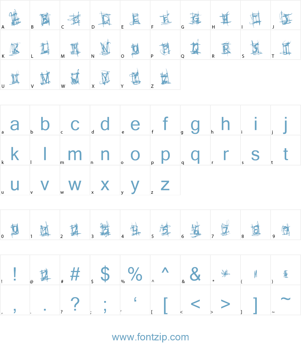 Very Short Fuse Font Character